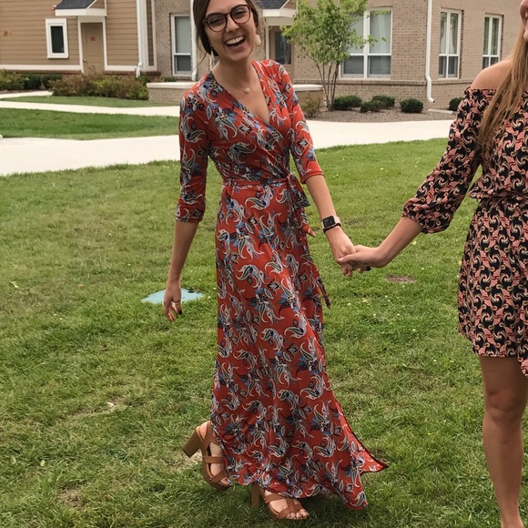 Maxi Dress with Half Sleeves-Perfect for a Fall Wedding! - Picture 1 of 1